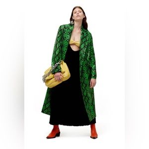 Simon Miller Faux Snakeskin Trench Coat